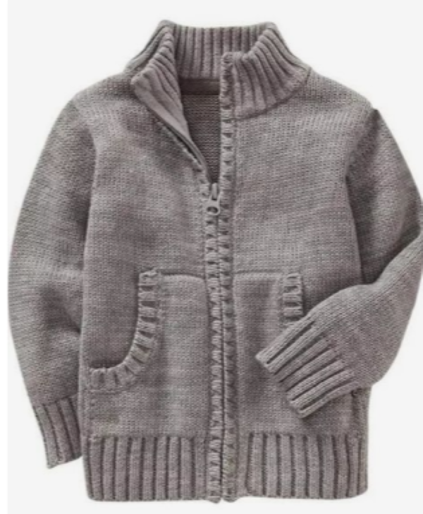 Boy's Full Zipper Cardigan Casual Fit.