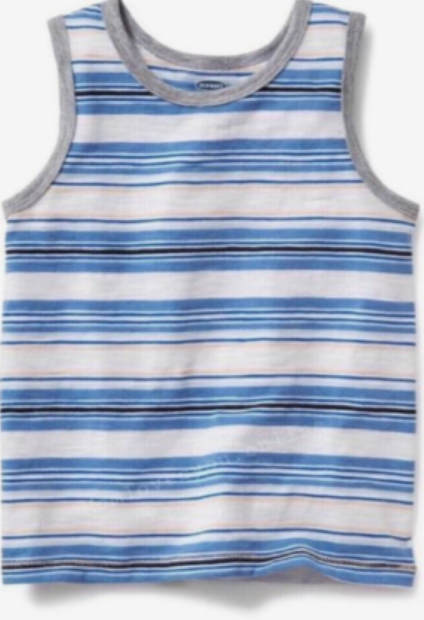 Boy's Toddler Multi-Color Stripe Tank Top.