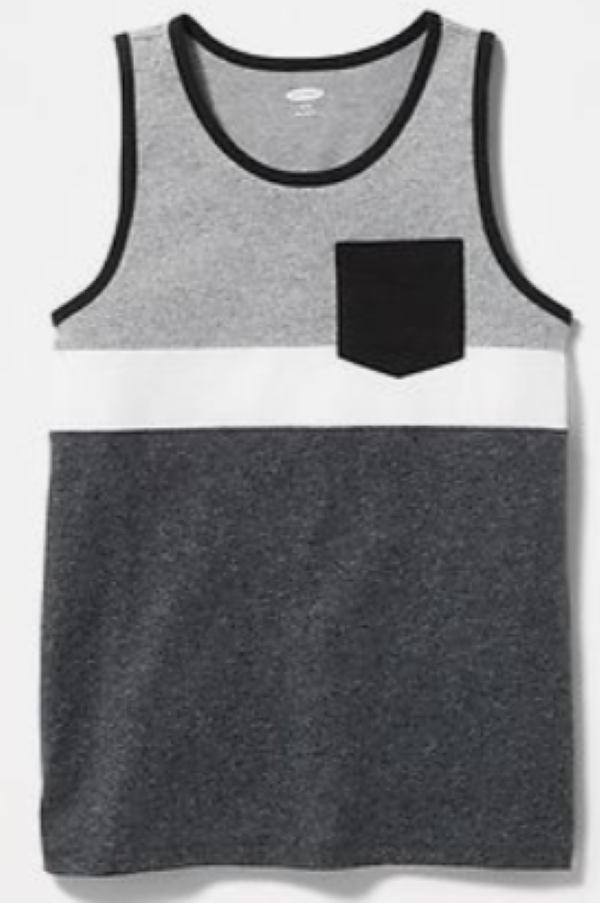 Boy's Toddler's Contrast Chest Pockets Tank top.
