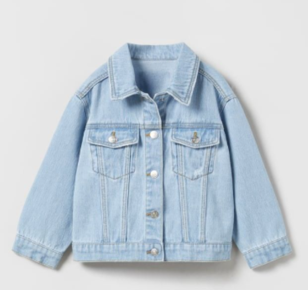 Girls Denim Jackets Regular Fit Shirt.