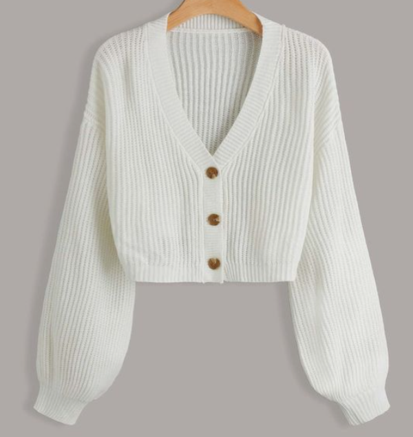 Girls Long Sleeve V-Neck Cardigan.