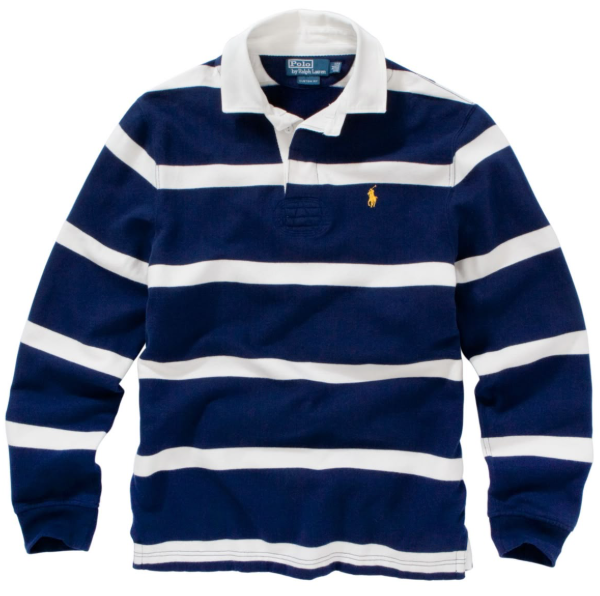 Men's Long Sleeve Stripe Regular Fit Polo Shirt.