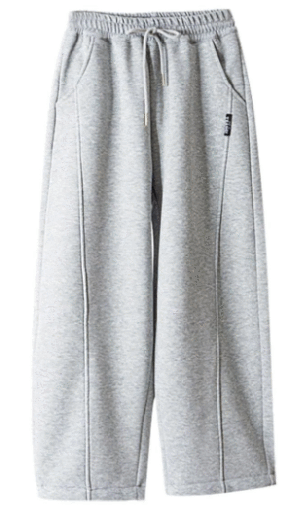 Men's Straight Leg Open Bottom Fleece Sweatpants.