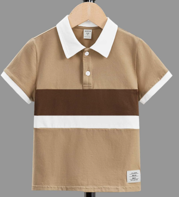 Toddler's Regular Fit 2 Button Down Polo Shirt.