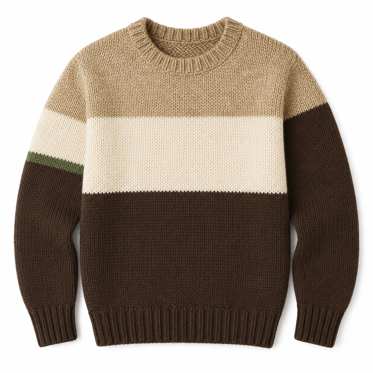 Men's Crew Neck Stripe Sweater